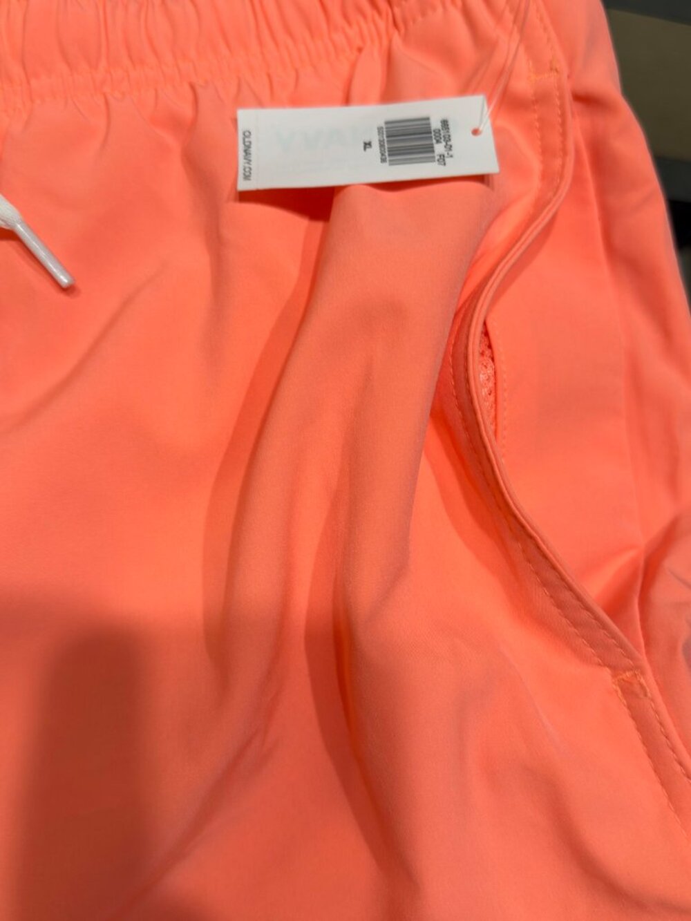 OLD NAVY MENS XL IN ORANGE HIGHLIGHTER 5" INSEAM SWIM TRUNK SHORT NWT - Picture 5 of 8
